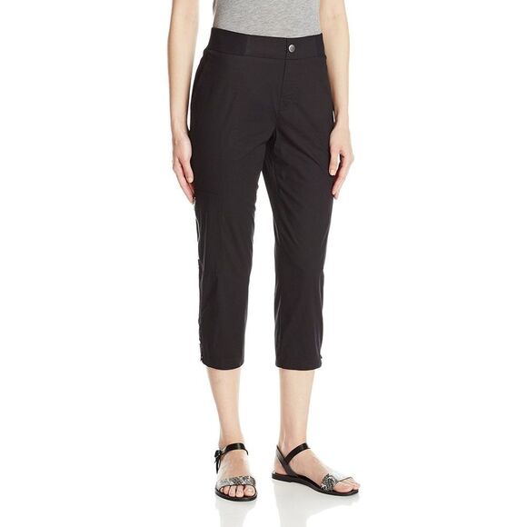 New! RAFAELLA Women's Poplin Black Capri Pants With Pockets Size 14 - Picture 3 of 6